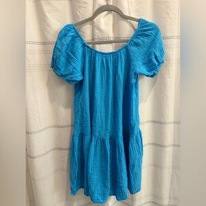 Blue Stark X low back dress